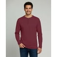thumbnail image 4 of Real Essentials 3 Pack: Men's Cotton Long Sleeve Henley T-Shirt - Casual Work Activewear Tee (Available In Big & Tall), 4 of 4