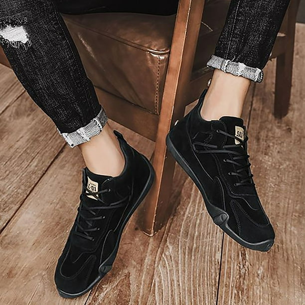 Adult Men Shoes Casual Dress Shoes for Men Slip on Sports Shoes for Men Popular Labor Work Shoes Wear High Top Board Shoes Casual Male
