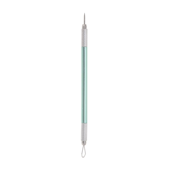 Unique Bargains Convenient Double-Ended Pimple Extractor 1 Pc Green