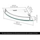 thumbnail image 4 of Glass Corner Shelf For Bathroom Corner Shower Shelf 2 Pack Tempered Glass Shelf With Rail Sus 304 Stainless Steel Wall Mounted Brushed Finish, 4 of 5