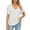 White, variant on Elainilye Fashion Basic Tees for Women Short Sleeve Retro Round Neck Easter Printed Loose Tops Blouse 3/4 Sleeve Top,Green