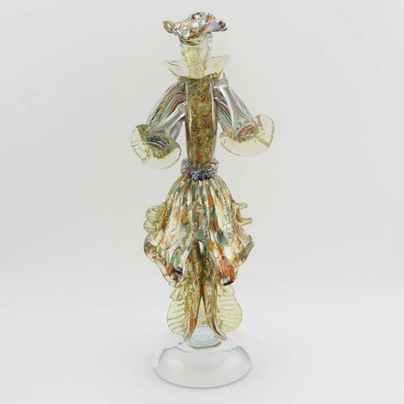 GlassOfVenice Murano Glass Venetian Goldonian Gentleman - Millefiori and Gold