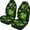 Green Clover Pattern, variant on XYZCANDO Stylish 2-Piece Front Car Seat Covers with Sunflower Aztec Pattern - Breathable Durable Vehicle Interior Decor