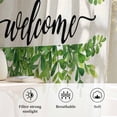 thumbnail image 6 of Green Leaves Semi Sheer Curtains Drapes for Living Room,Bedroom,French Doors Window 54 Inches Long,Spring Summer Farmhouse Watercolor Plant Beige Rod Pocket Chiffon Curtain Voile Drapery Panel, 6 of 8