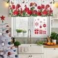 thumbnail image 6 of Red Spring Floral Valances for Windows, Decorative Rod Pocket Window Valance Curtains, Butterfly Farmhouse Short Curtain Drapes for Kitchen/Bathroom/Living Room, 2 Panels, 60" W x 18" L, 6 of 8