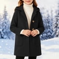 thumbnail image 3 of VIPOIN Children's Winter Solid Color Woollen Overcoat Long Sleeve Hooded Casual Outwear Pockets Jackets Kids, 3 of 8