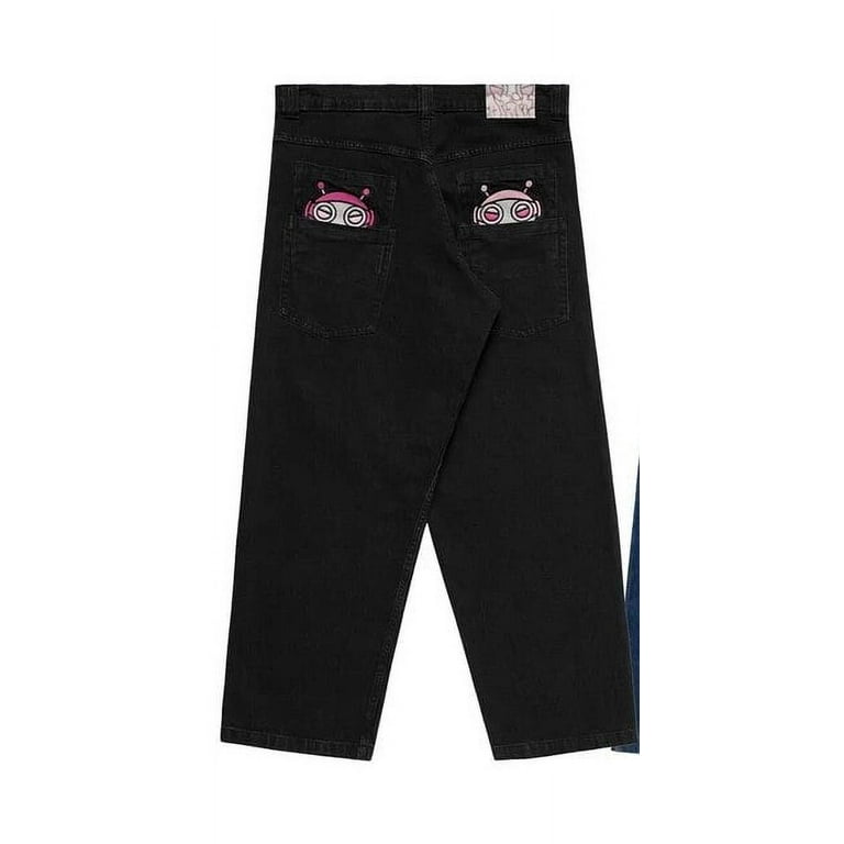 AMERI♡CHECK EMBROIDERY STRAIGHT PANTS(S) cffvdiz Women's Wide Leg Pants Star Heavy Embroidery High