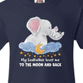 thumbnail image 4 of Inktastic My Godfather Loves me to the Moon and Back Elephant Family Youth T-Shirt, 4 of 5
