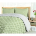 thumbnail image 5 of Ambesonne Geometric Duvet Cover Set, Green Quatrefoil Shapes, 2-Calking, Pastel Green, 5 of 7