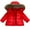 Red, variant on Esaierr 6 Months-7 Years Baby Girls Cotton Hooded Jacket Coats for Baby Toddler,Warm Windproof Coats Jacket,Fall Winter Coats Outwear Clothes