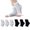 6 Pairs White Black, variant on 4 Pairs Open Toe Adjustable Ankle Brace Compression Sleeves with Arch Support for Women & Men , Relief for Swelling, Plantar Fasciitis, and Sprains – Step into Comfort and Stability