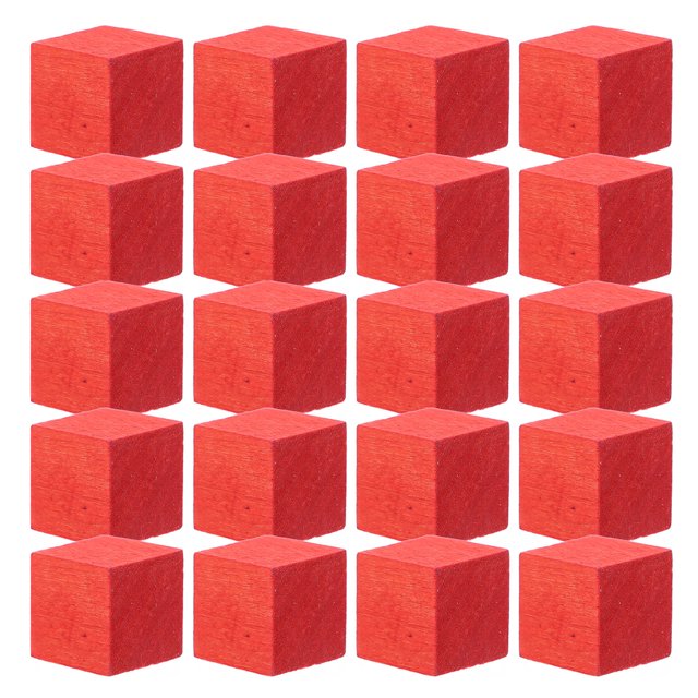 KAKOWELY square wood cubes 30pcs Square Wooden Cubes Square Block Toy Diy Handmade Building Model For Crafting Crafts Making Diy Projects Decor0.79"X0.79"X0.79"