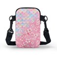 thumbnail image 2 of HELLHERO Cherry Blossom Fish Scale Pattern Crossbody Sling Bags with Women Adjustable Shoulder Strap Women Messenger Bag Unique Gift Polyester, 2 of 7