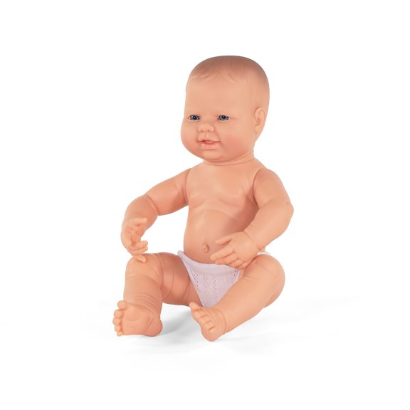 Miniland Educational - 15 3/4'' Anatomically Correct Newborn Baby Doll, Caucasian Girl, Made in Spain