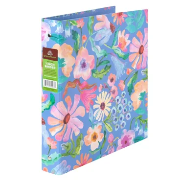 1" Ring Binder Painted Blooms Peri