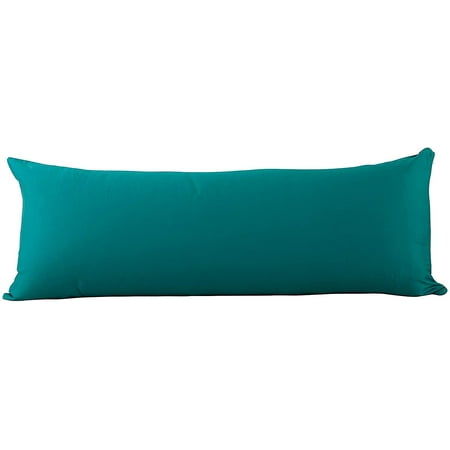 Vedanta Home Collection Body Pillow Cover, 20"x 72" Body Pillowcase 1 Piece Teal Blue 600 TC 100% Natural Cotton Envelope Closure Long Pillow Cover