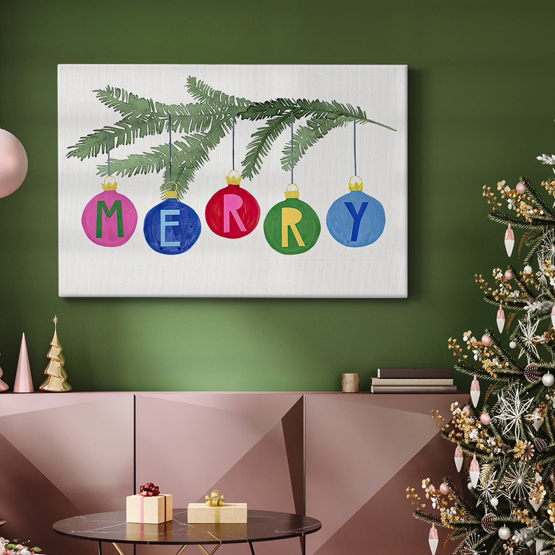 Colorful Christmas Collection A- Gallery Wrapped Canvas