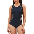 thumbnail image 1 of Charmo Women's One Piece Swimsuit Athletic Bathing Suit Racerback Training Swimwear, 1 of 7