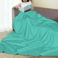 thumbnail image 6 of Pofeuu Teal Turquoise Print Ultra-Soft Micro Fleece Blanket,for Bed Or Sofa,All Season Throw Blankets Flannel Blanket-80"x60", 6 of 7