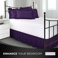 thumbnail image 2 of Ruffled Bed Skirt with Split Corners - Day Bed, Grape, 18" Drop- Blissford Dust Ruffle, 2 of 7