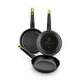 thumbnail image 3 of Bra&Monix Foodie Aluminum Non-Stick Frying Pan 7.9" (20 cm) Cooking Pan Aluminum Non Stick Wok Stir Fry Pan Kitchen Pan Cookware 2.95 Qt (2.8 L), 3 of 5
