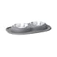 thumbnail image 2 of WeatherTech Double Low Pet Feeding System - Compact and Portable Dog / Cat Food and Water Station - 16 oz (2 Cups) Light Grey (DL1602LG), 2 of 4
