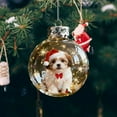 thumbnail image 3 of Christmas Dog Snow Globe Ornament with Festive Puppy Figurine Glass Ball Holiday Decor for Tree Hanging Gift for Pet Lovers German Shepherd Corgi Dachshund Breeds, 3 of 4