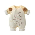 thumbnail image 2 of Abomasnow Baby Boy Girl Cotton Kimono Robe Infant Newborn Long Sleeve Button One Piece Romper Jumpsuits 0-9 Months, 2 of 2