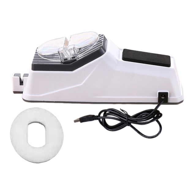 Hioecau Electric Knife Sharpener Non-slip Base Easy to Clean USB Powered Ergonomic Design Knife Sharpener