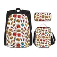 thumbnail image 1 of Balery Hot Dog Pizza Mochila Escolar 3 en 1 para Niños - Mochila Resistente con Lonchera Térmica y Estuche - Mochila Escolar para Niños y Niñas, 1 of 7