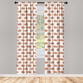 thumbnail image 2 of Ambesonne Yellow and Orange Curtains, Cartoon Clownfish, Pair of 28"x63", Pale Vermilion White, 2 of 4