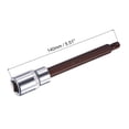 thumbnail image 2 of Unique Bargains 1/2' Square Drive x T45 Torx Bit Socket, S2 Steel Bits, CR-V Sockets 140mm Length (for Hand Use Only), 2 of 6