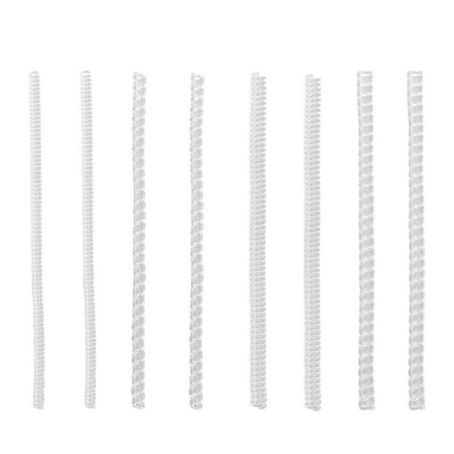 8PCS Ring Size Adjuster Transparent Plastic Spring Invisible Adjustment Tool for Rings Rope Telephone Line Thickness