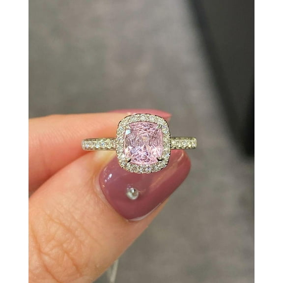 Natural Pink Sapphire Ring, 925 Sterling Silver Ring, Gift for Her, Gemstone Ring, Birthstone Rings for Women, Gift For Her