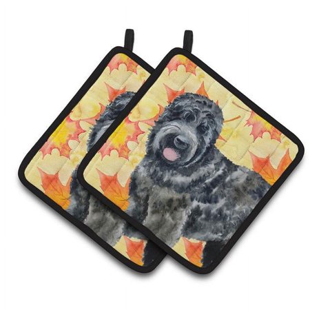 

Black Russian Terrier Fall Pair of Pot Holders