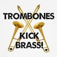 thumbnail image 3 of CafePress - Trombones Kick Brass T Shirt - 100% Cotton Ringed T-Shirt, 3 of 4