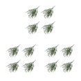 thumbnail image 2 of Moyic 4 piezas de flores artificiales de plástico falso flocado natural lavanda ramo de novia accesorios de fotografía para Patio blanco Type1 NO1, 2 of 6