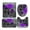 Purple, variant on 4 Pcs Bathroom Set, Red Rose Shower Curtain Sets, Floral Shower Curtain Sets with Rugs(Bath Mat,U Shape and Toilet Lid Cover Mat) and 12 Hooks Green