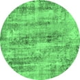 thumbnail image 1 of Ahgly Company Indoor Round Abstract Emerald Green Modern Area Rugs, 3' Round, 1 of 4