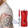 thumbnail image 3 of Pistola pulverizadora de inyección de tinta compacta Artistic Precision Tools, miniatura roja, 0,3 mm, 20 CC, con bomba integrada y kit de limpieza de aerógrafo, 3 of 8