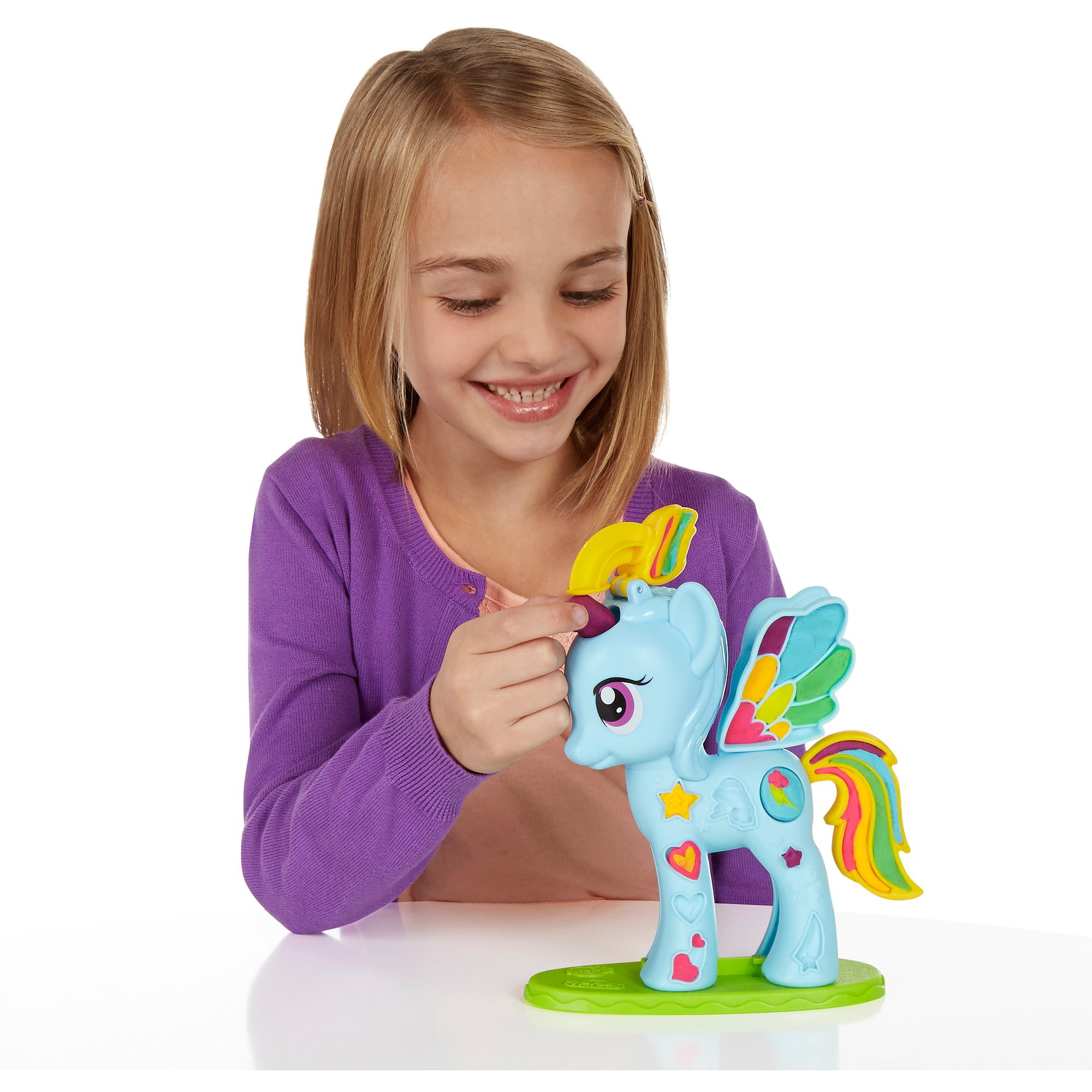 Play-Doh My Little Pony Rainbow Dash Style Salon Set with 6 Cans of Sparkle  Play-Doh 
