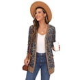 thumbnail image 6 of JWD Open Front Cardigan for Women Button Down Long Sleeve Draped Sweater Outerwear with Pocket, 6 of 8