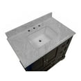 thumbnail image 2 of KBC Madison 36" Solid Wood Bathroom Vanity w/ Carrara Stone in Chocolate, 2 of 6