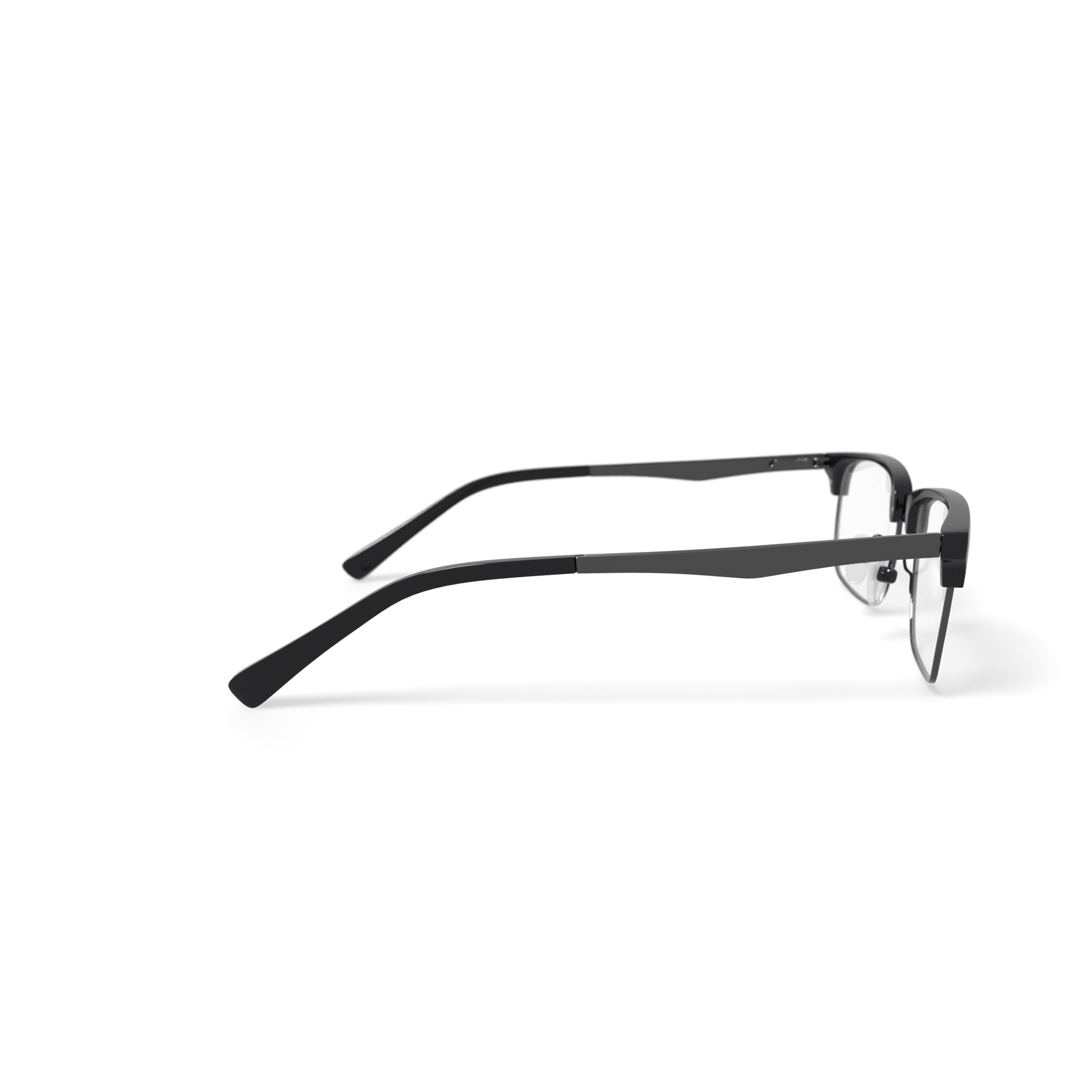 Walmart Men's FM18053A Browline Prescription Eyeglasses with Case, Black/Silver