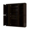 thumbnail image 2 of 100% Solid Wood Kitchen Pantry Storage Cabinet with Solid Doors, Adjustable Shelves and 2-Drawers, Espresso, Moduar Cabinets, 2 of 5
