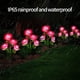 thumbnail image 5 of Solar Flower Lights Outdoor Garden Decor: 2 Pack 5 Colors Solar Garden Lights, Solar Decorative Lights Waterproof with 8 Peony Flowers, Solar Lights for Outside Yard Patio Lawn Pathway Decor(Red), 5 of 8