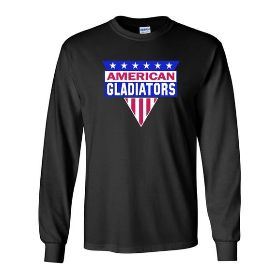 LONG SLEEVE Shedd Shirts Black American Gladiators "Logo"  Youth X-Large T-Shirt