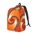 thumbnail image 2 of Balery Orange Rotating Vintage Canvas Backpack for Men and Women - Large Capacity, Durable Travel Laptop Bag for School, Work, Hiking, and Outdoor Activities, 2 of 7