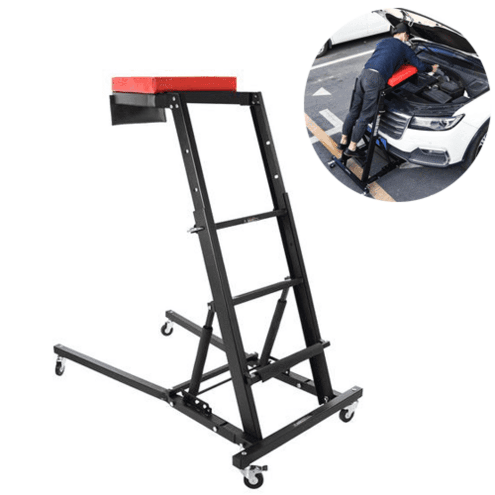 Uwariloy Topside Automotive Engine Creeper Retractable Ladder Adjustable Height to Fit The Desired Position of Your Vehicle Topside Creeper with 4 Rotating Wheels 