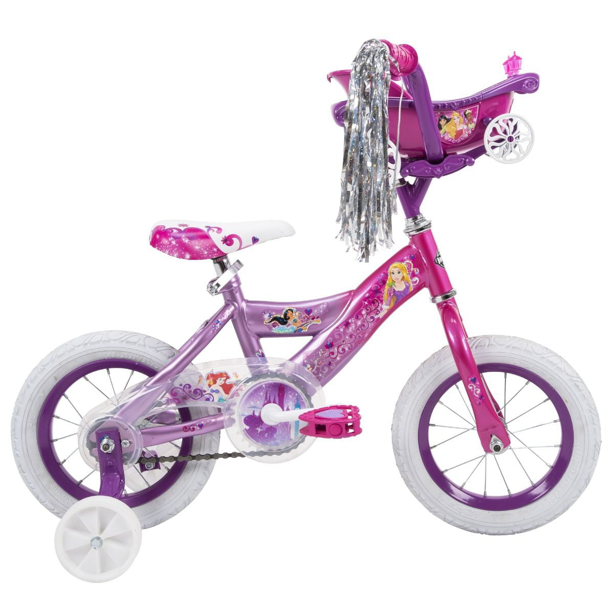 Children Volare Disney Princess 10 Inches 18 CM Girl Training Wheels White/Pink 